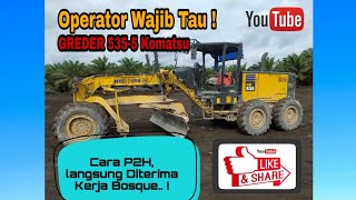 P2H Lengkap Motor greder 535-5 Komatsu terbaru / Part.1