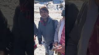 Golgappe in snowfall #rohtang