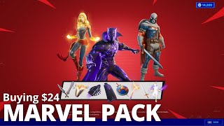 Fortnite BUYING MARVEL ROYALTY & WARRIOR'S PACK Walkthrough $24.99 (Limited Shop | Marvel Series)