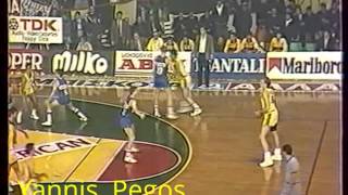 Άρης - Σεντερτάλιε  105-82  Φάση των "16"  10/11/88  ΕΡΤ