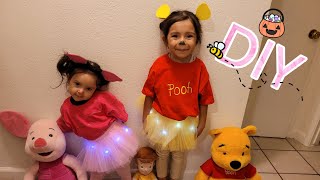 DIY Pooh and Pigglet lightup tutu Costume