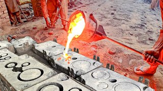 Aluminium casting of machinary parts using sand molds | foundry casting process