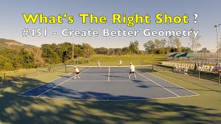 Tennis Doubles Strategies.  Shot Choice.  Create Better Geometry.  WTRS?  # 451