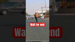 #wait for end 😂😂 #samne car aa gyi #ride #bike #shorts #vlogs #viral #stunts #bach gye