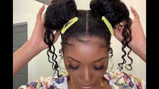 2 Cute Hairstyles using African Pride Moisture Miracle Aloe & Coconut Water Curl Defining Gel