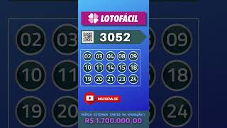 RESULTADO LOTOFACIL 3052 - 13/03/2024 -  #resultadolotofácil #lotofacilresultadohoje #lotofacil