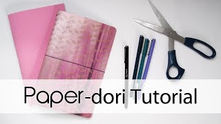 Paper-dori Tutorial | Fauxdori / Midori / Traveler's Notebook DIY | Creation in Between