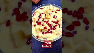 Easy Dessert|Fruits Custard|Fruits Custard Recipe|How To Make Fruit Custard 🤤#shorts #food #custard