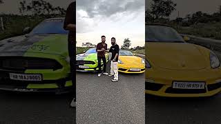 @ElvishYadavVlogs x @TheUK07Rider #elvishyadav #uk07rider #mustang #porsche