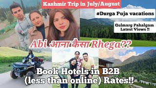 Kashmir Trip in August September|Kashmir Durga Puja Bookings|Gulmarg Pahalgam Sonmarg Trip 2022