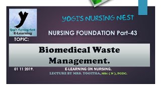 NF 43|Biomedical waste management