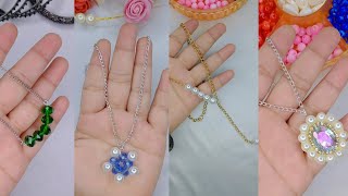 Easy And Beautiful Necklace Making✨🤩Diy Necklace🌈💖#video#youtubevideo#viral#trending#handmade#craft