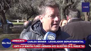 CARLOS BRINER   SUELTA DE AVES EN EL PARQUE TAU