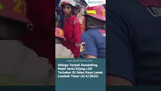 Diduga Terjadi Konsleting, Mobil Jenis Kijang LGX Terbakar Di Jalan Raya Lenek Lotim 6/4/2024)