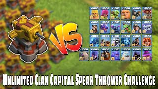 Unlimited Clan Capital Spear Thrower Challenge | Clash of Clans #clashofclans #coc #supercell