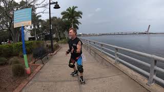 Roller skating Riverwalk in Bradenton Florida!