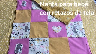 Manta para bebé con retazos de tela / costura para principiantes / Babydecke aus Stoffreste nähen