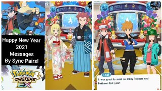 Pokémon Masters Happy New Year Messages by Characters