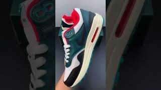 LeBron x Nike Air Max 1 Liverpool White Black Varsity Red Gorge Green