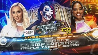 WWE Summerslam 2023 Asuka vs Bianca Belair vs Charlotte Flair 2K23 Simulation