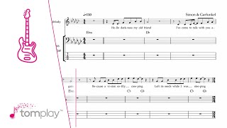 Simon & Garfunkel: The Sound of Silence -  Bass Tab with Play Along (Intermediate Level)