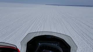 Ice bridge to Mackinac Island from St. Ignace 2019