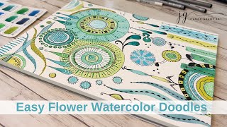 Easy Flower Watercolor Doodles