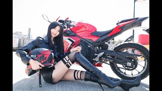 [4K] Yvonne林宜萱-嘗試皮衣風格搭配重機長靴, ロングブーツ, 롱 부츠, Long boots