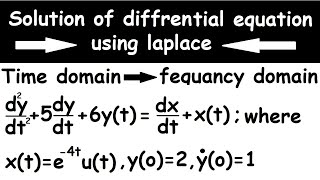 Solution of Diffrential equation's using Lapace transform.