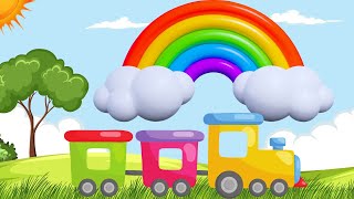 Rainbow Train, Nursery Rhymes, Preschoollearning,Kids Fun Video,Rainbow Song