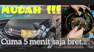 Tutorial Ganti Kampas rem belakang Mitsubishi Pajero / Triton Old