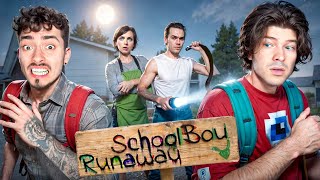 😱СБЕЖАЛИ С ЭДИСОНОМ В ТЕМНОТЕ ОТ ЗЛЫХ РОДИТЕЛЕЙ в SCHOOLBOY RUNAWAY в Майнкрафт..