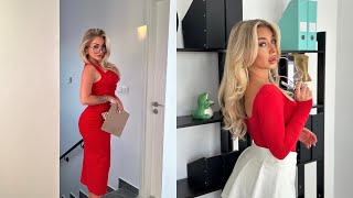 Lizzie Office Crush | Walking around the hallway in dresses & pants | Lizzie Grey