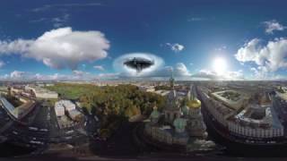 UFO near the Church of the Savior on Spilled Blood in St. Petersburg, Russia