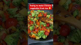 I tried making Chinese Japanese vegetable fried rice 😬#youtubeshort #youtubechannel #youtubevideos