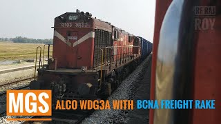 MGS ALCo with BCNA Rake skipping through Jamaldaha Gopalpur crossing Padatik Express