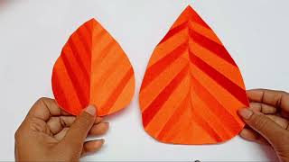 Very easy paper leaf making | How to make paper leaf | easy paper leaf tutorial | paper leaves