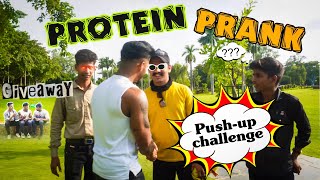 Protein Prank | Bhai ko Gussa agai 😡 | push-up challenge