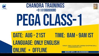 PEGA CLASS-1 || New Batch OCT 16 2024 || 6PM IST || Check Desc || Call +91 8106090080