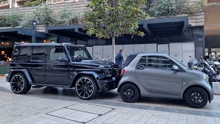 MERCEDES CARSPOTTING IN MONACO (NEW SL 63 AMG, G BRABUS,NEW MAYBACH)