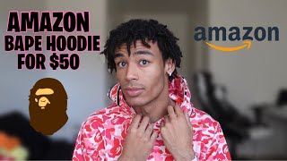 AMAZON BAPE HOODIE FOR $50