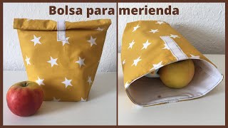 Bolsa para merienda de tela / Fácil de coser / Lunchbag