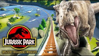 JURASSIC PARK! Island Adventure Escape Roller Coaster! POV [CC]