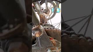 Used bicycle chain whell to motorcycle