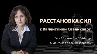 «Расстановка сил» на фондовом рынке с Валентиной Савенковой – 16 - 20 сентября 2024 года