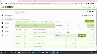 How to Filter Payments in the Account Register | Traction Ag