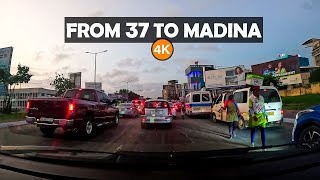 ɞʜ Ghana 4K Drive: From 37 Military Hospital to Madina, Accra