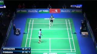 R16 - MS - Hans-Kristian Vittinghus vs Boonsak Ponsana - 2014 All England Badminton Open (F 6-5)