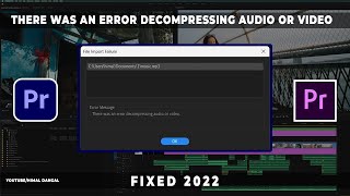 There was an error decompressing audio or video | Unable to Import MP3 audio | Adobe Premiere Pro