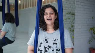 Aerial Yoga Classes on Hammocks & Aerial Yoga Certification Course in Bangalore Indiranagar at FLUX